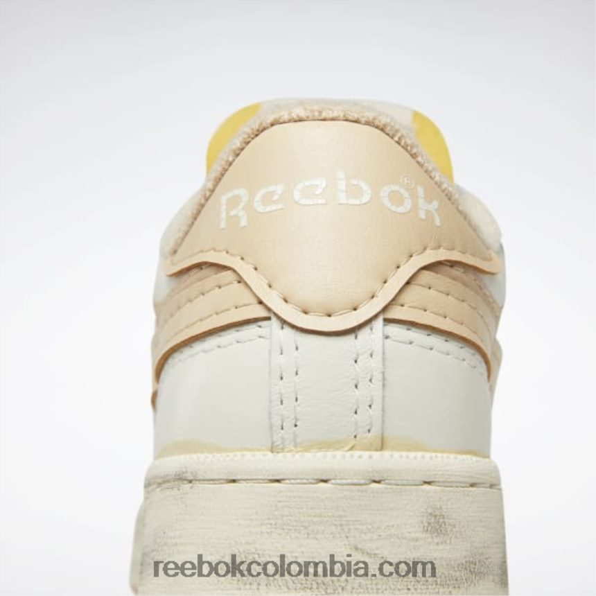 hombres tiza/beige desgastado f22-r/alabastro club c venganza de los zapatos de los hombres de la vendimia Reebok D260LP1104