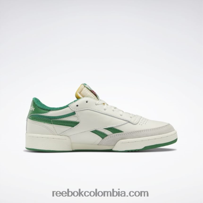 hombres tiza/blanco papel/verde cañada club c venganza de los zapatos de los hombres de la vendimia Reebok D260LP1043