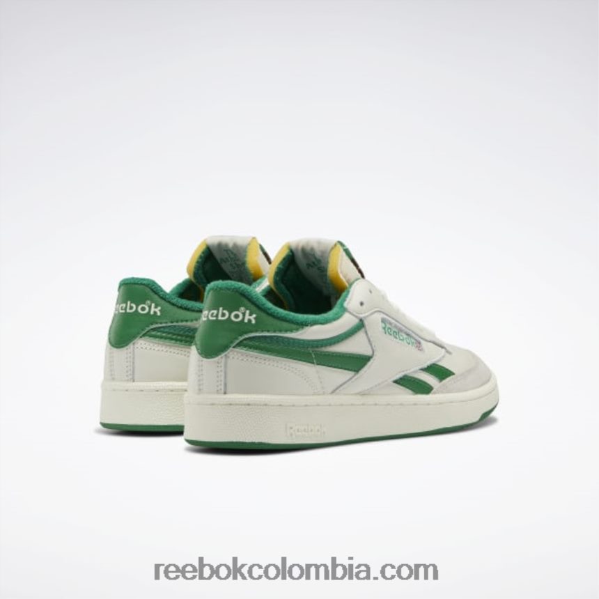 hombres tiza/blanco papel/verde cañada club c venganza de los zapatos de los hombres de la vendimia Reebok D260LP1043