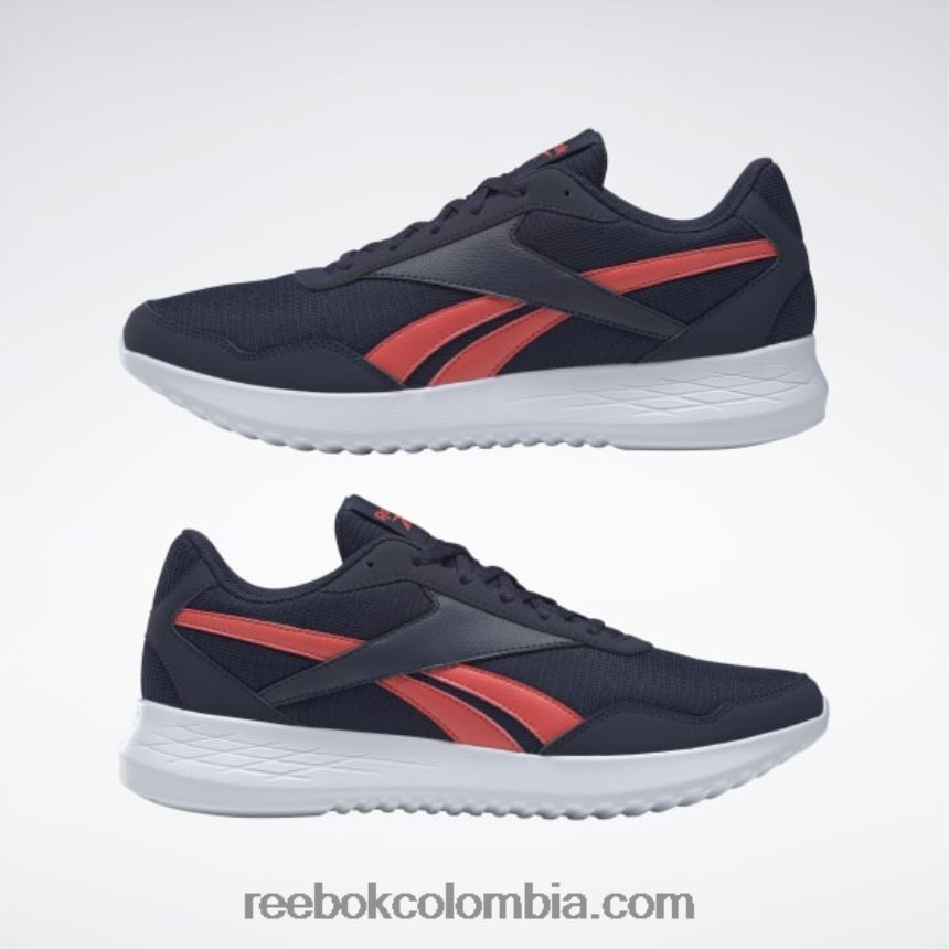 hombres azul marino vectorial/llamarada seminaranja/ftwr blanco zapatillas de running para hombre energen lite Reebok D260LP1084