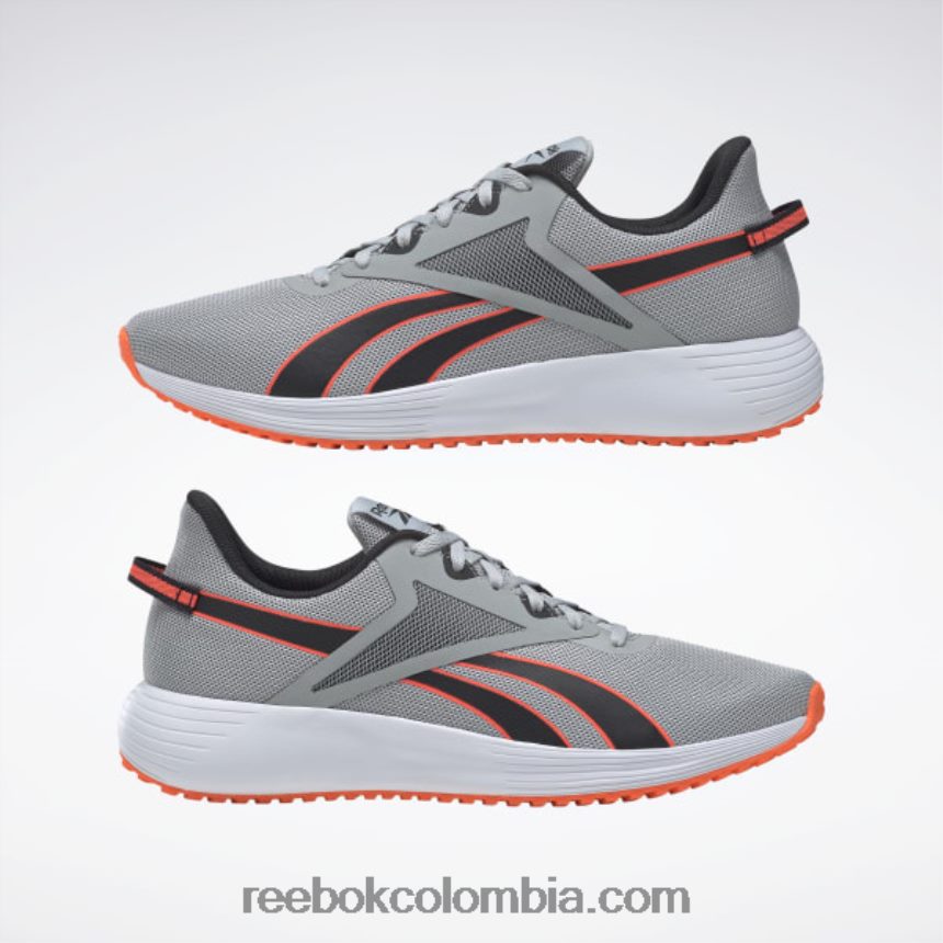 hombres gris puro 3/núcleo negro/llamarada naranja zapatillas lite plus 3 hombre Reebok D260LP1340