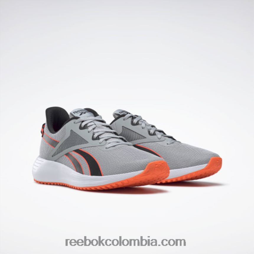 hombres gris puro 3/núcleo negro/llamarada naranja zapatillas lite plus 3 hombre Reebok D260LP1340