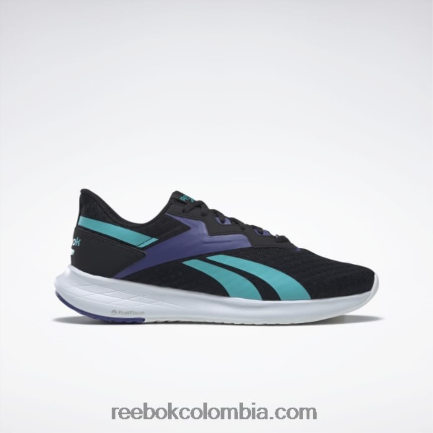 hombres negro básico/verde azulado clásico/púrpura intenso zapatillas de correr para hombre energen plus 2 Reebok D260LP1234