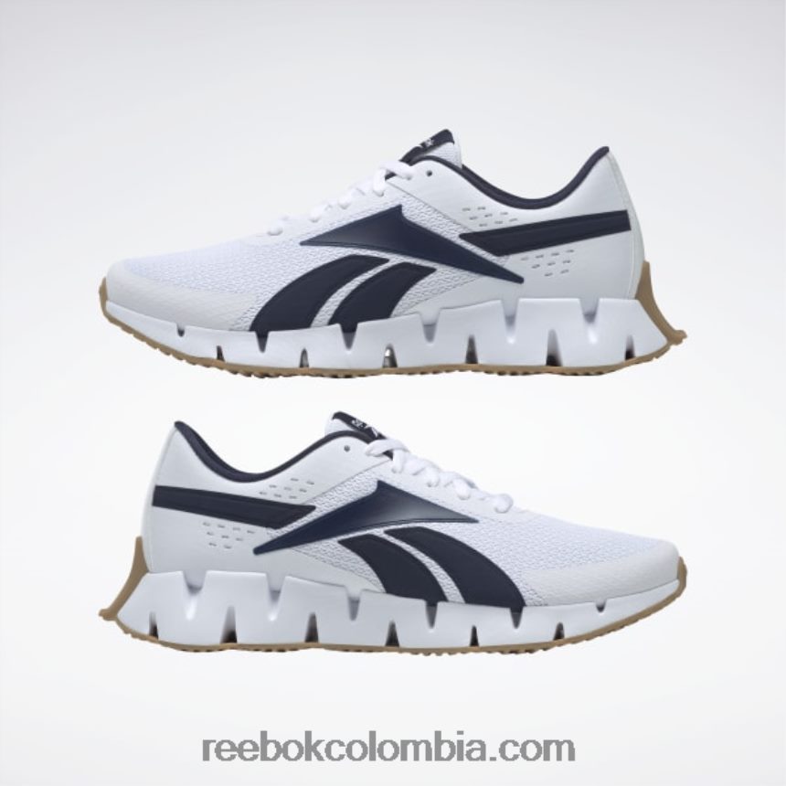 hombres ftwr blanco/vector azul marino/reebok rubber gum-04 zapatillas zig dynamica 2 hombre Reebok D260LP1038