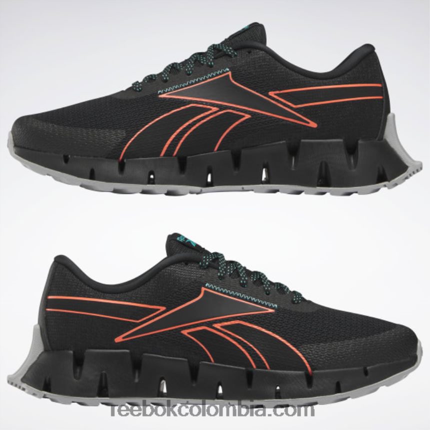 hombres negro básico/llamarada naranja/verde azulado clásico zapatillas zig dynamica 2 adventure hombre Reebok D260LP1105