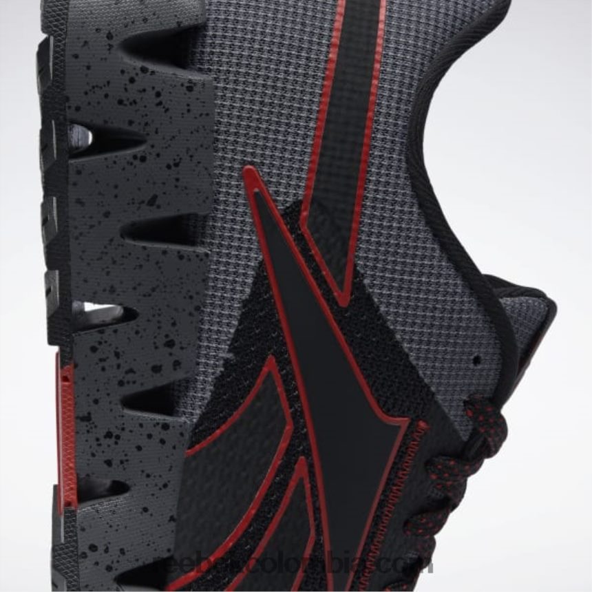 hombres negro núcleo/rojo vector/gris frío 6 zapatillas zig dynamica 2 adventure hombre Reebok D260LP1058