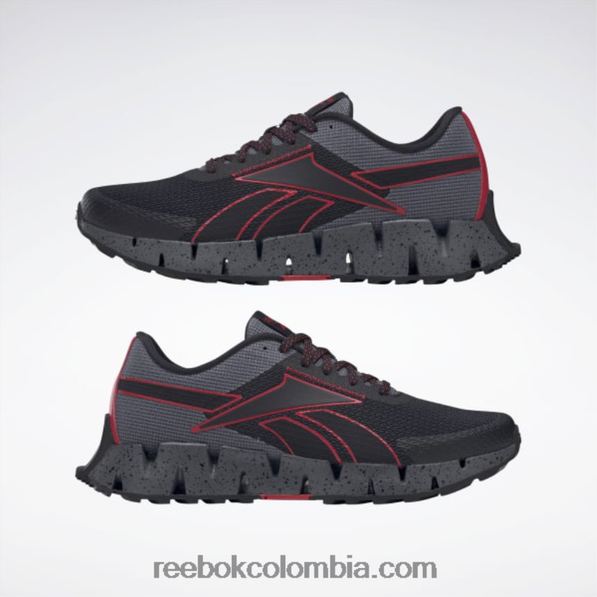 hombres negro núcleo/rojo vector/gris frío 6 zapatillas zig dynamica 2 adventure hombre Reebok D260LP1058