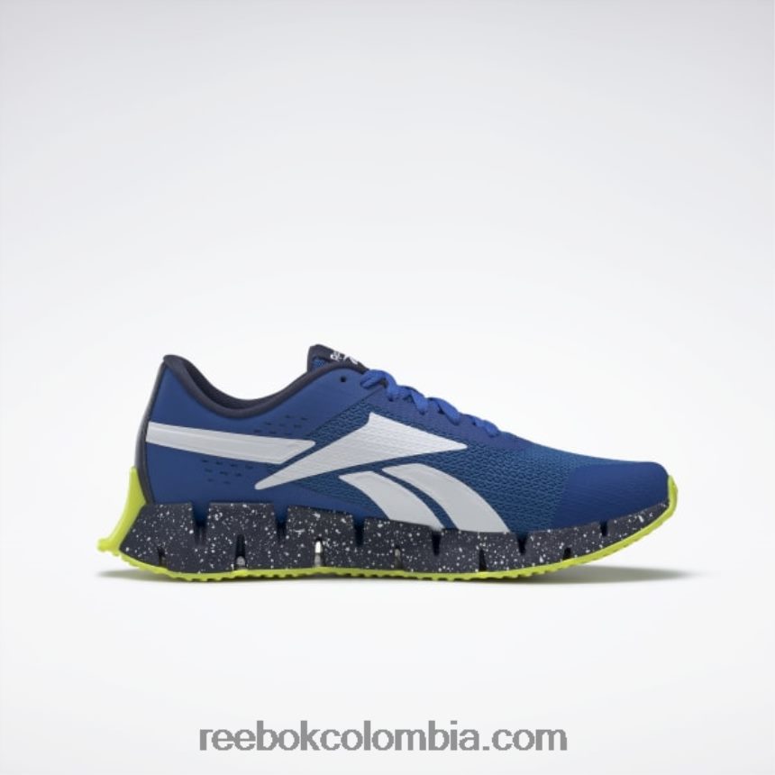 hombres vector azul/vector azul marino/amarillo ácido zapatillas zig dynamica 2 hombre Reebok D260LP1333