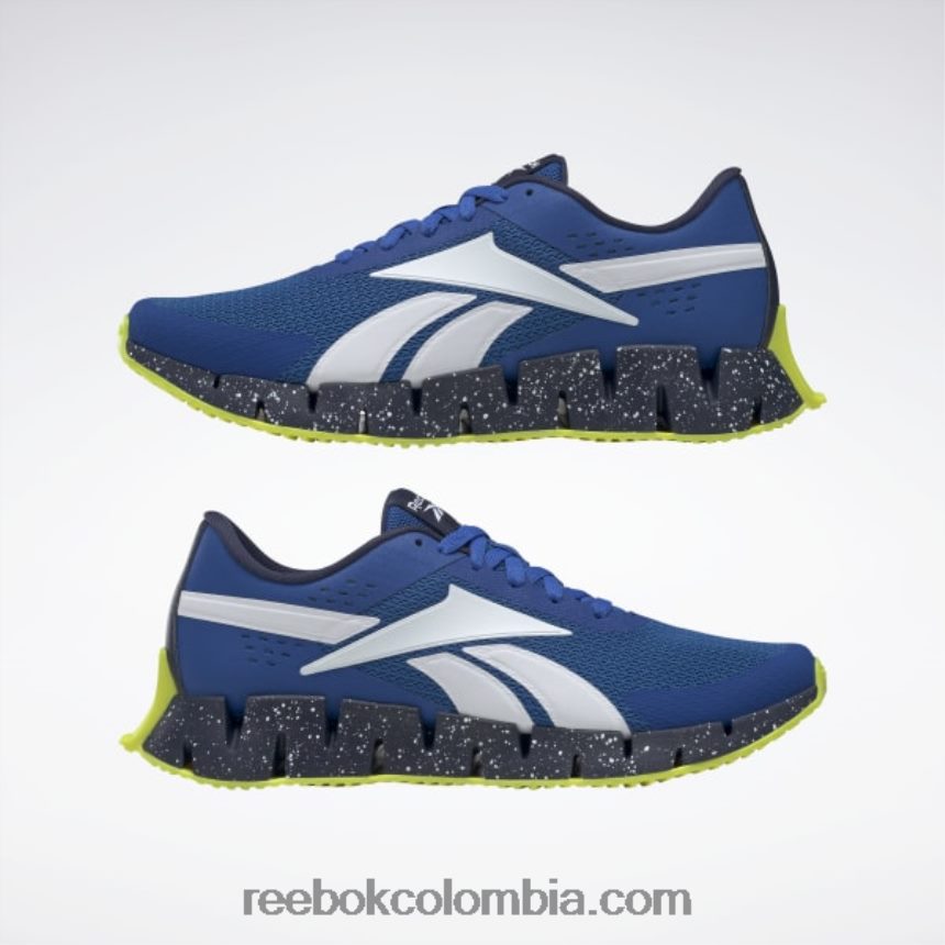 hombres vector azul/vector azul marino/amarillo ácido zapatillas zig dynamica 2 hombre Reebok D260LP1333