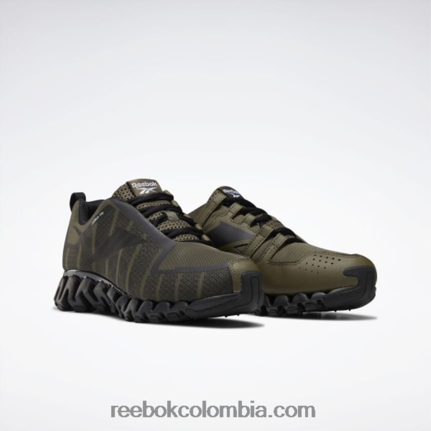 hombres verde militar/núcleo negro/ftwr blanco zapatillas zigwild trail 6 hombre Reebok D260LP1050