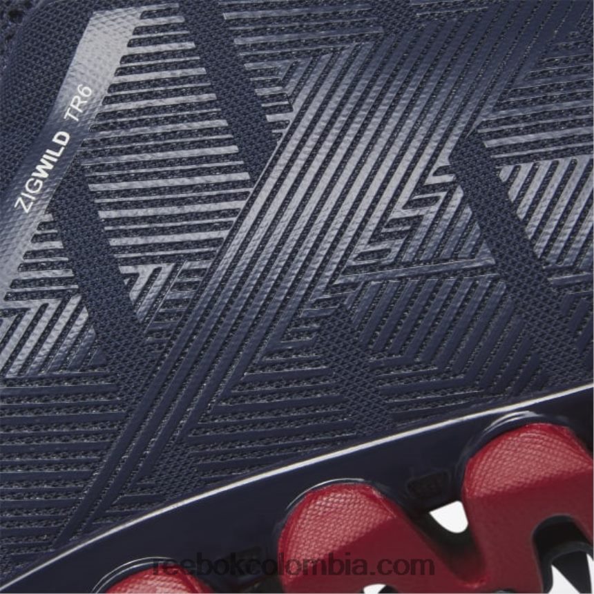 hombres azul marino vectorial/rojo flash/gris puro 1 zapatillas zigwild trail 6 hombre Reebok D260LP1075