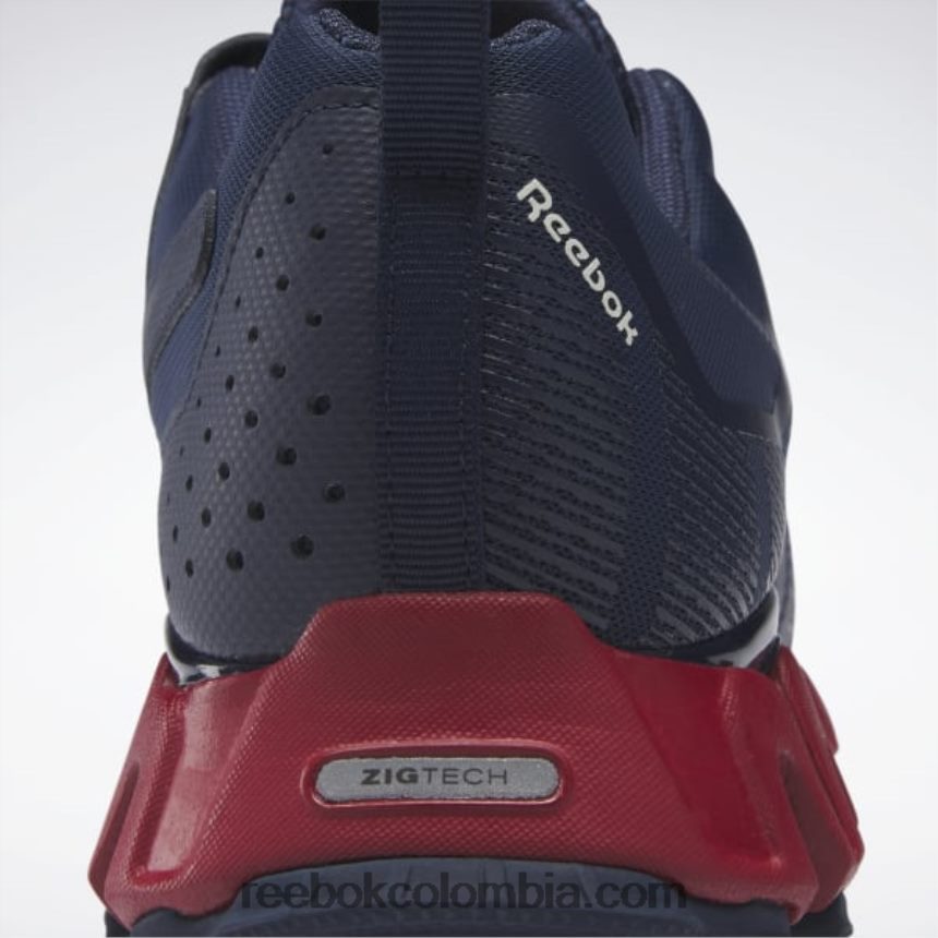 hombres azul marino vectorial/rojo flash/gris puro 1 zapatillas zigwild trail 6 hombre Reebok D260LP1075