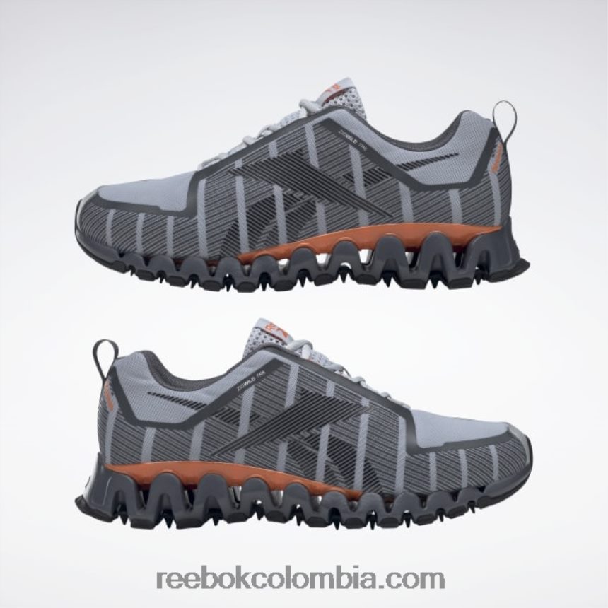hombres gris puro 3/gris puro 7/naranja aplastante s23-r zapatillas zigwild trail 6 hombre Reebok D260LP1059