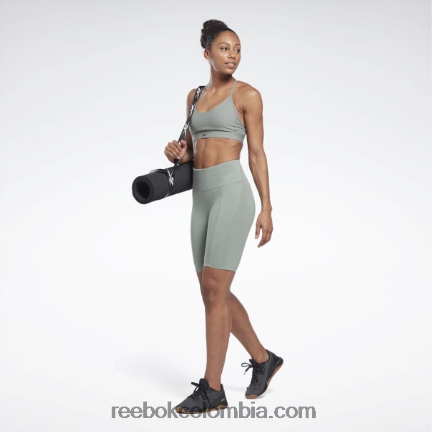 mujer armonía verde shorts ciclistas de tiro alto lux Reebok D260LP580