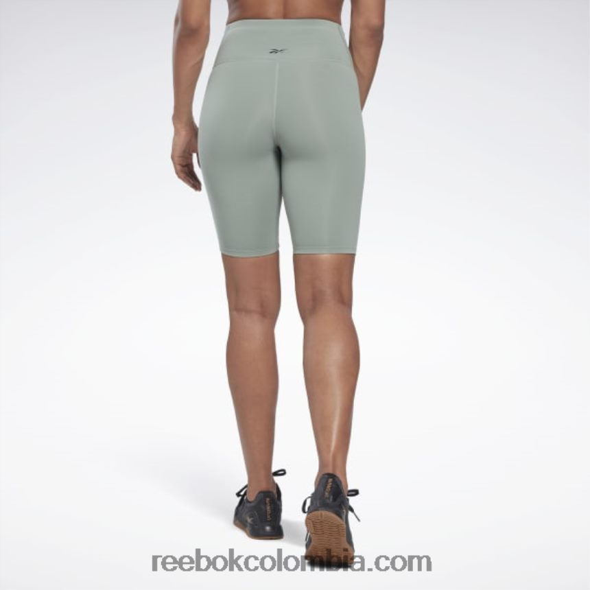 mujer armonía verde shorts ciclistas de tiro alto lux Reebok D260LP580
