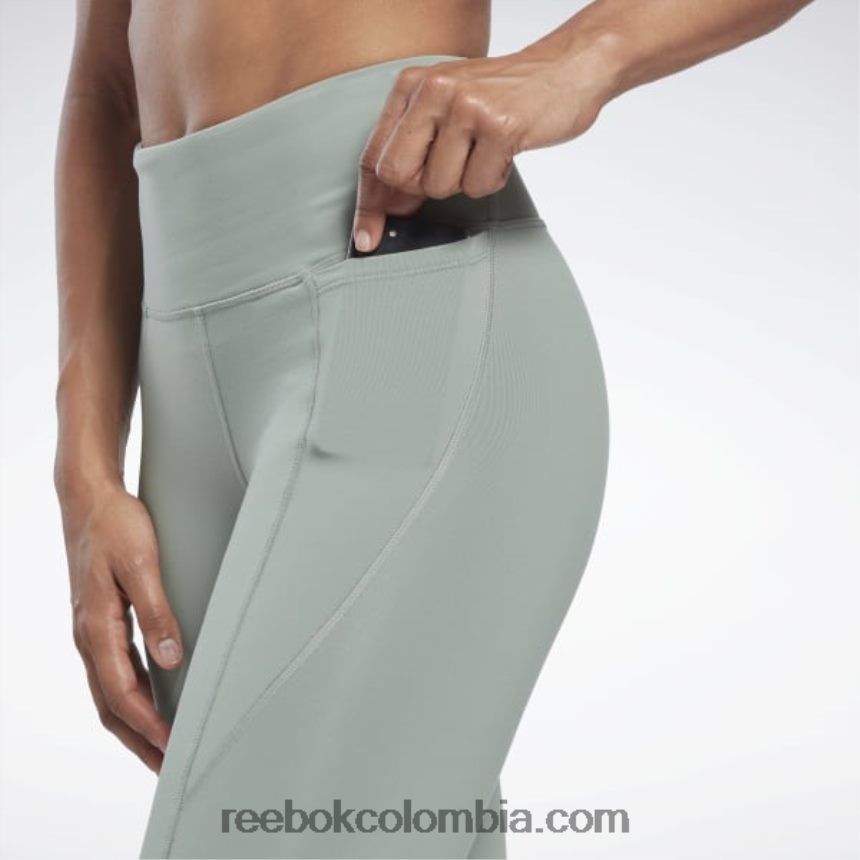 mujer armonía verde shorts ciclistas de tiro alto lux Reebok D260LP580