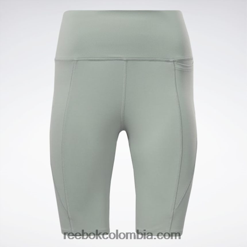 mujer armonía verde shorts ciclistas de tiro alto lux Reebok D260LP580