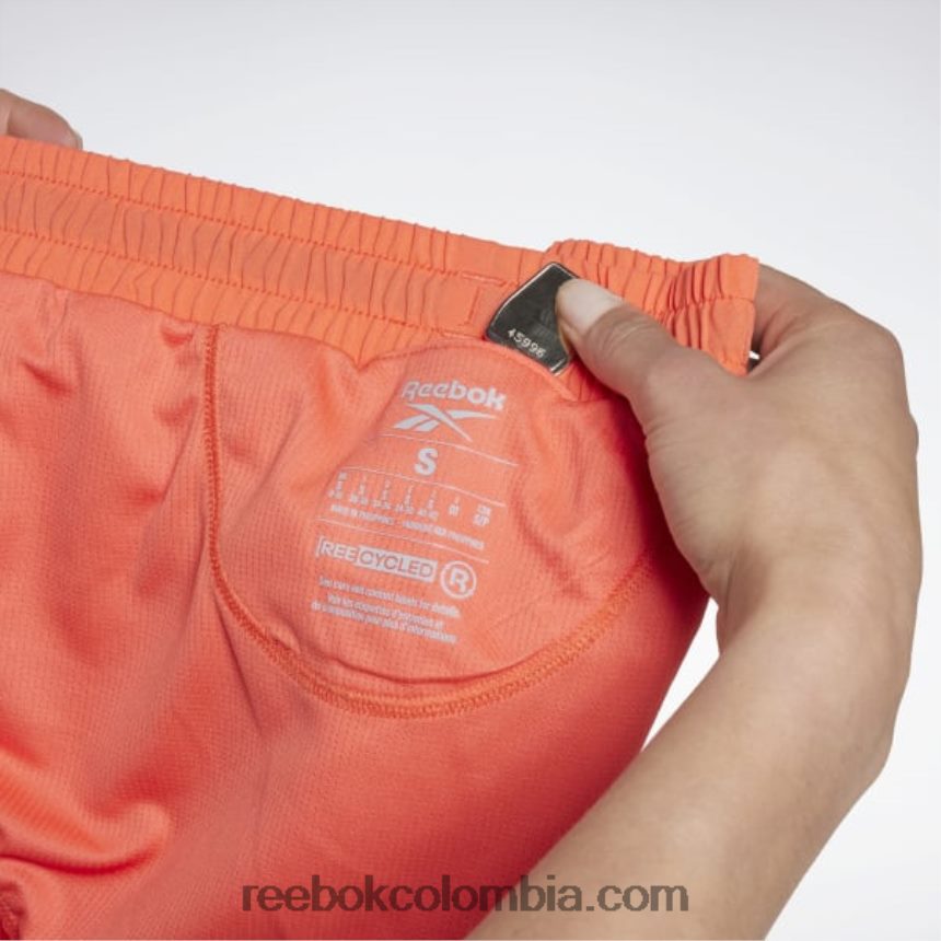 mujer bengala semi naranja Pantalones cortos para correr Reebok D260LP554