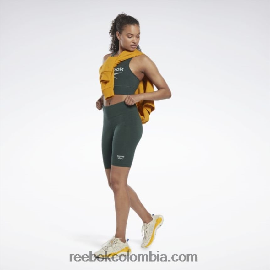 mujer bosque verde mel shorts ajustados con logo Reebok D260LP977