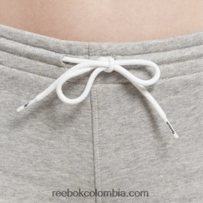 mujer brezo gris medio pantalones cortos de rizo francés de identidad Reebok D260LP637