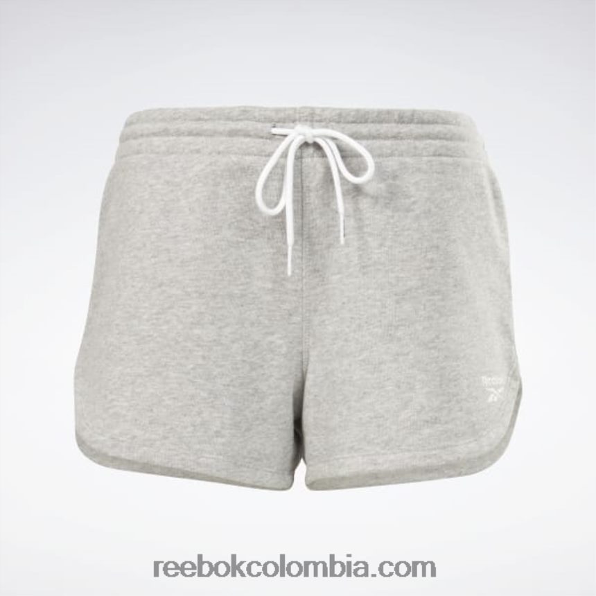 mujer brezo gris medio pantalones cortos de rizo francés de identidad Reebok D260LP637