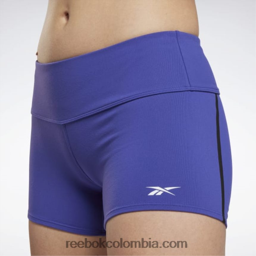 mujer morado negrita Pantalones cortos de United by Fitness Chase Reebok D260LP477