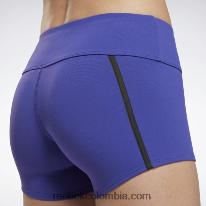mujer morado negrita Pantalones cortos de United by Fitness Chase Reebok D260LP477