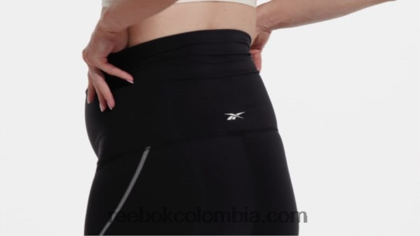 mujer negro pantalones cortos de maternidad Reebok D260LP821