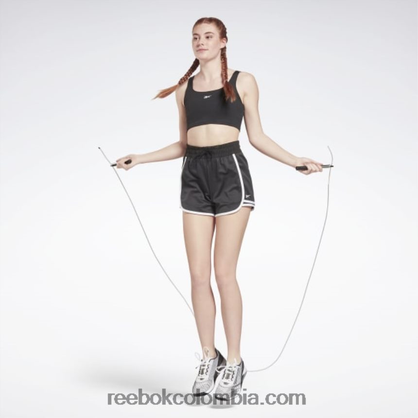 mujer noche negra shorts de tiro alto listos para entrenar Reebok D260LP412