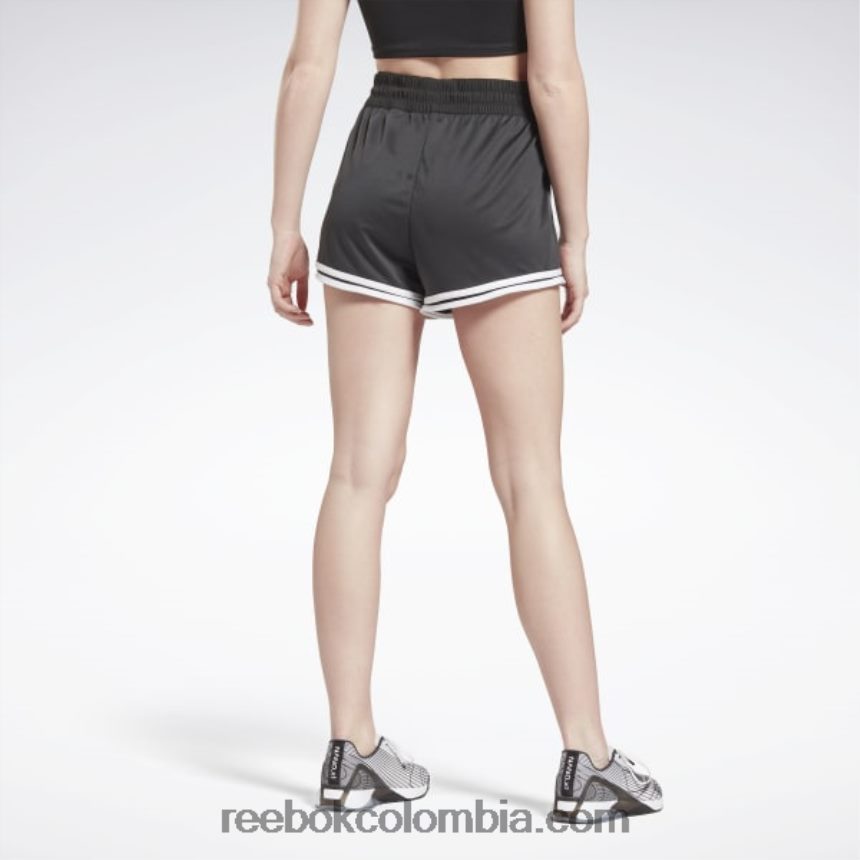 mujer noche negra shorts de tiro alto listos para entrenar Reebok D260LP412