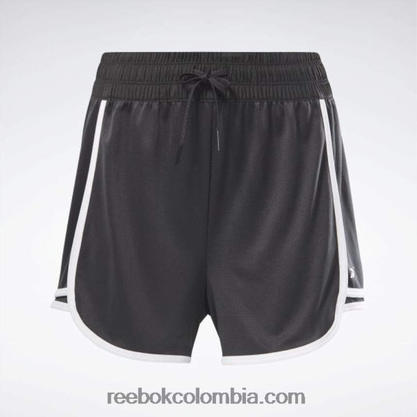 mujer noche negra shorts de tiro alto listos para entrenar Reebok D260LP412