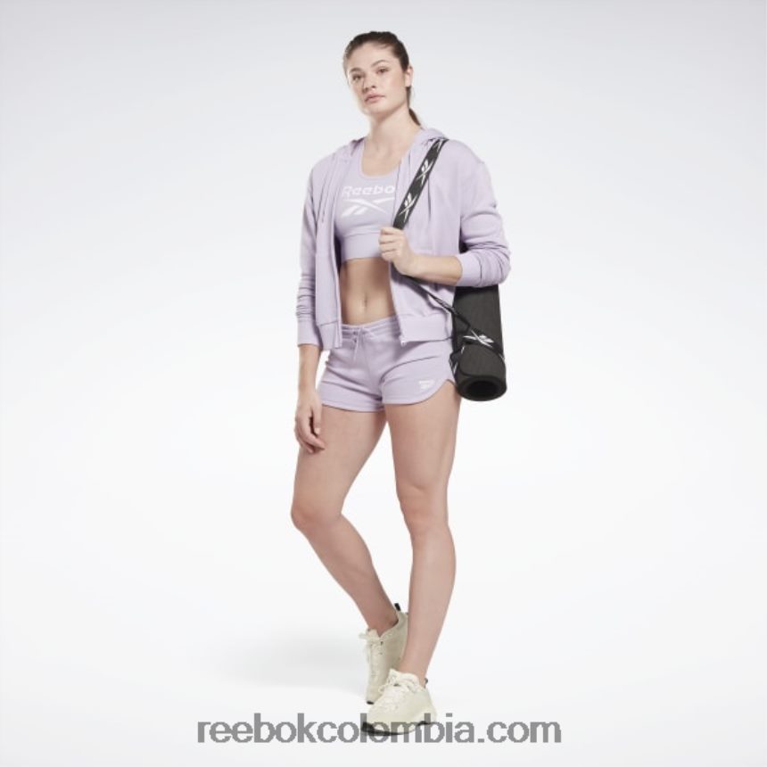 mujer oasis morado pantalones cortos de rizo francés de identidad Reebok D260LP569