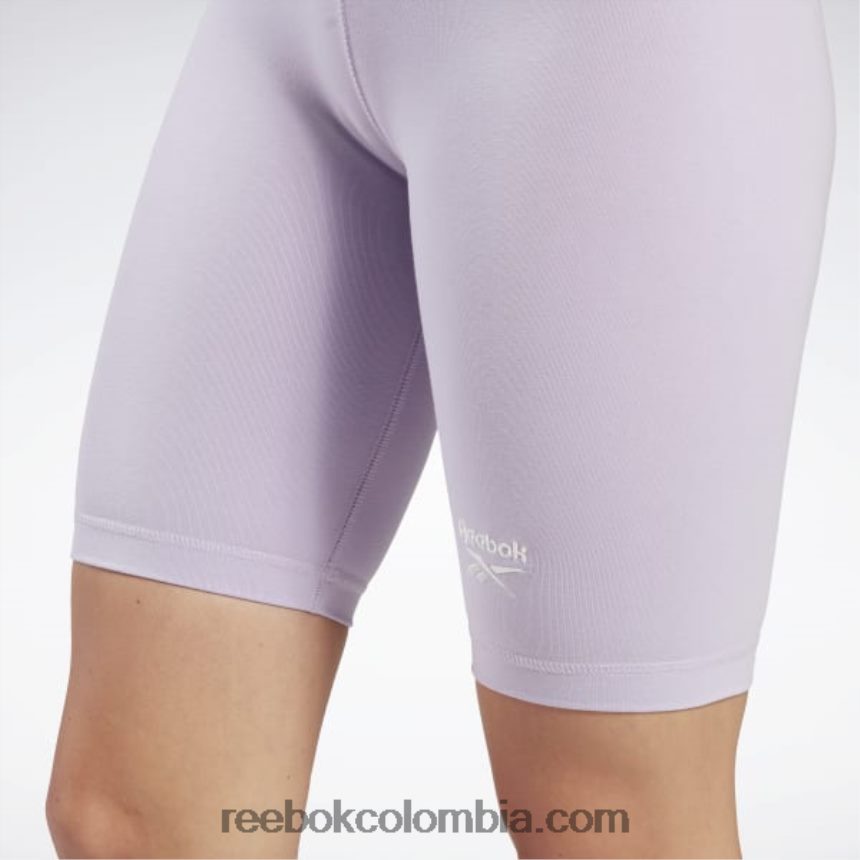 mujer oasis morado shorts ajustados con logo Reebok D260LP838