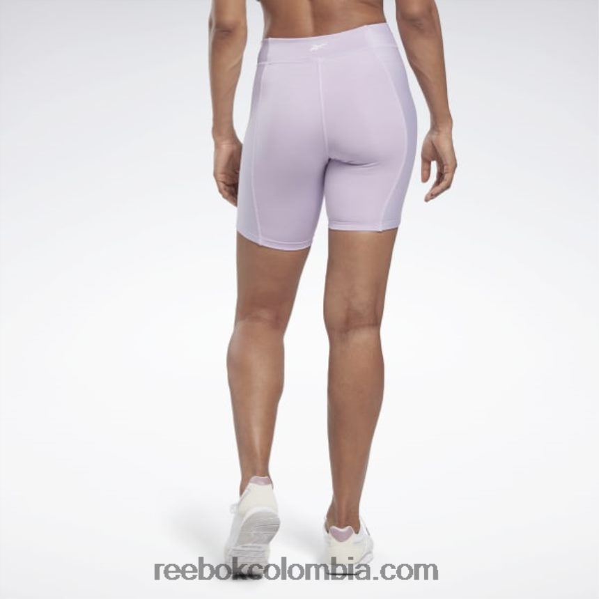 mujer oasis morado shorts de canalé de rendimiento de yoga Reebok D260LP901