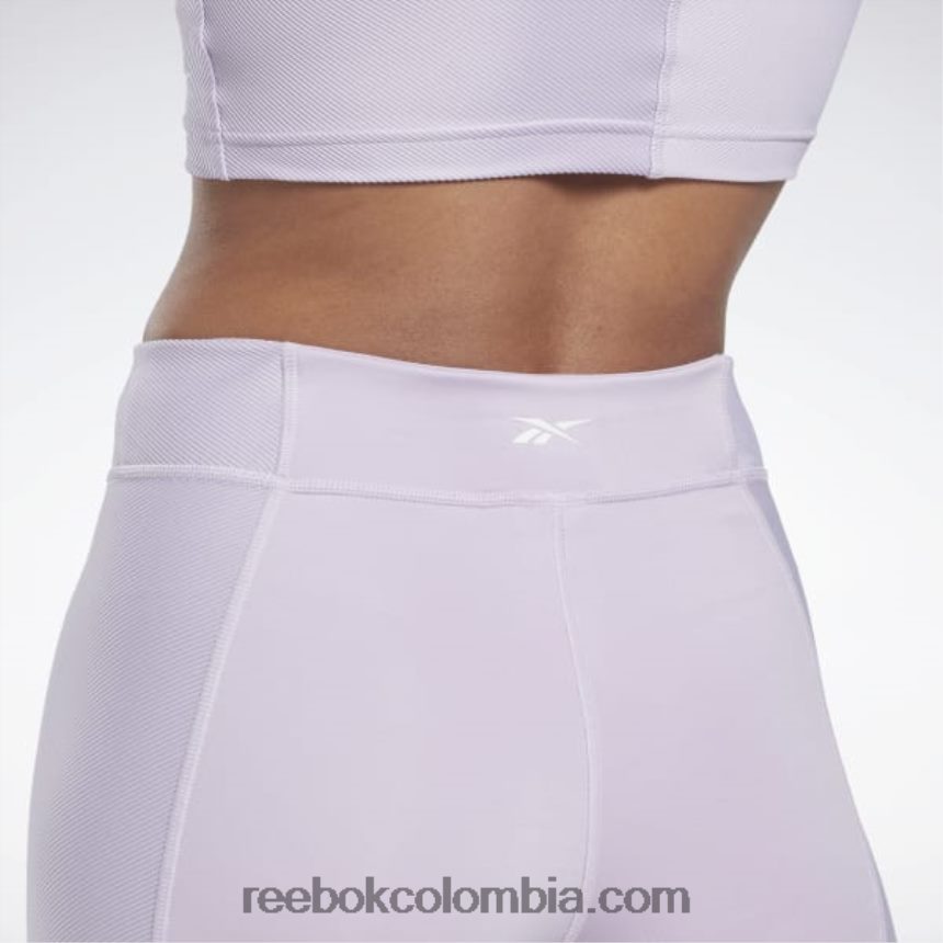 mujer oasis morado shorts de canalé de rendimiento de yoga Reebok D260LP901