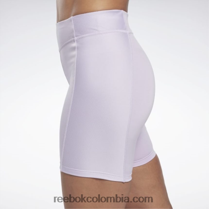 mujer oasis morado shorts de canalé de rendimiento de yoga Reebok D260LP901