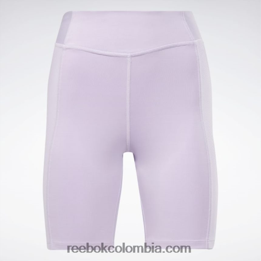 mujer oasis morado shorts de canalé de rendimiento de yoga Reebok D260LP901