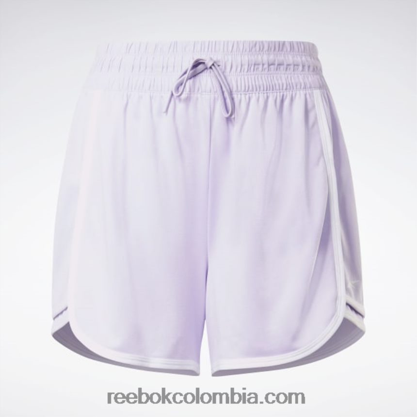 mujer oasis morado shorts de tiro alto listos para entrenar Reebok D260LP632