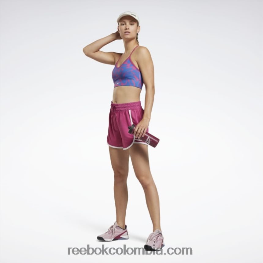 mujer rosa semi orgulloso shorts de tiro alto listos para entrenar Reebok D260LP788