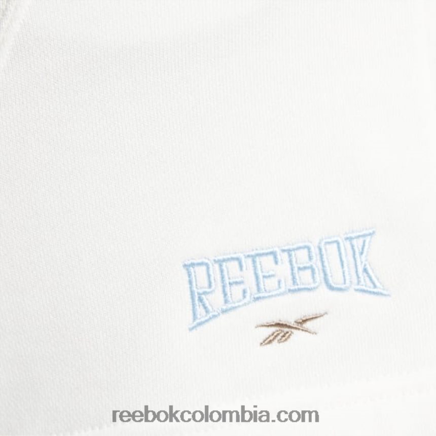 mujer tiza shorts de canalé clásicos de tiro alto del equipo universitario (talla grande) Reebok D260LP869