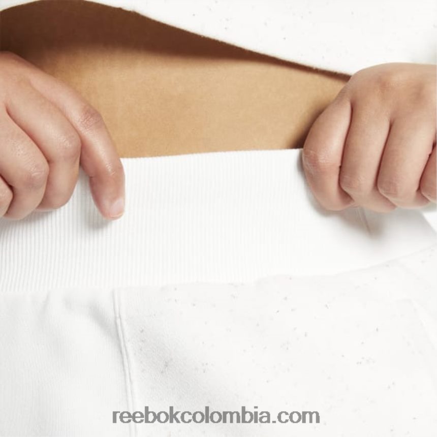 mujer tiza shorts de canalé clásicos de tiro alto del equipo universitario (talla grande) Reebok D260LP869