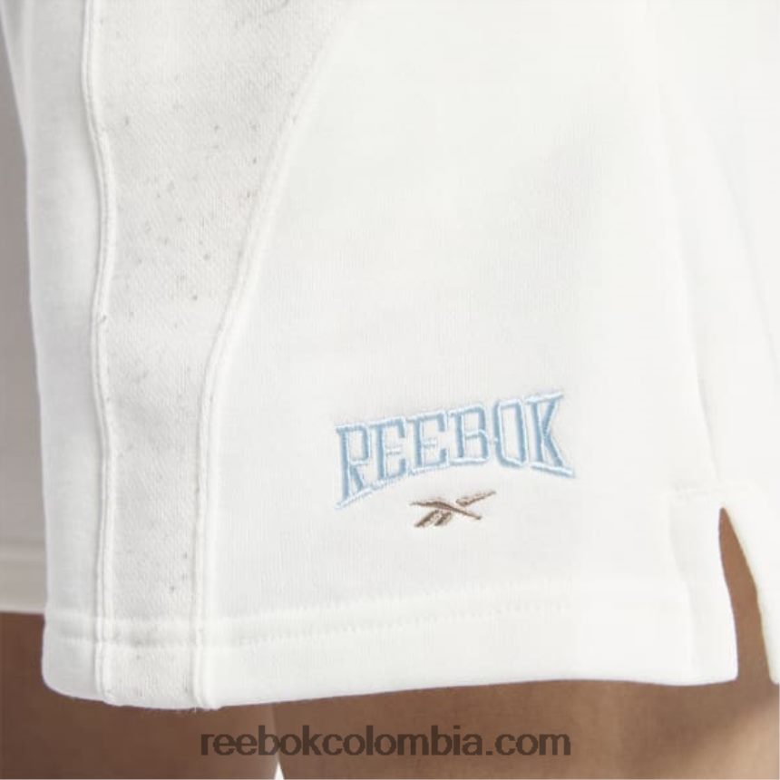 mujer tiza shorts de canalé de tiro alto clásicos universitarios Reebok D260LP700