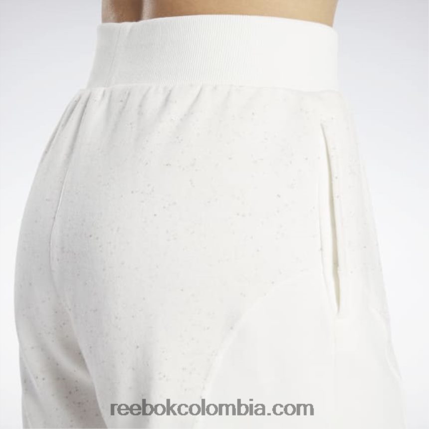 mujer tiza shorts de canalé de tiro alto clásicos universitarios Reebok D260LP700