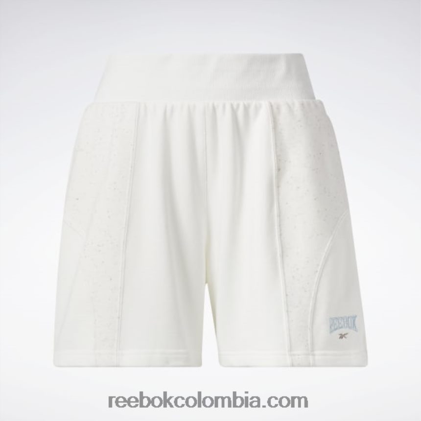 mujer tiza shorts de canalé de tiro alto clásicos universitarios Reebok D260LP700