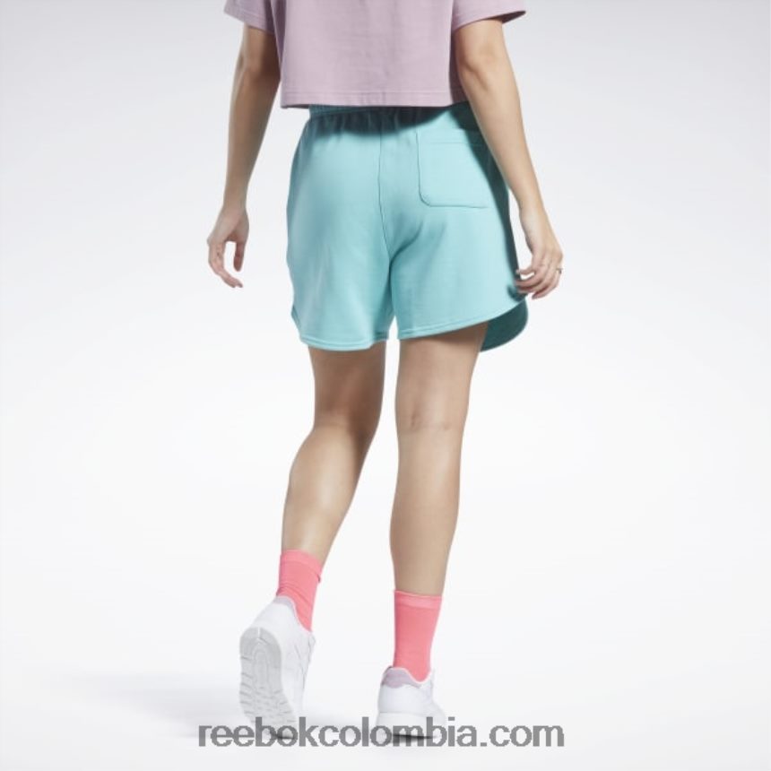 mujer verde azulado semi clásico shorts de punto clásicos Reebok D260LP747