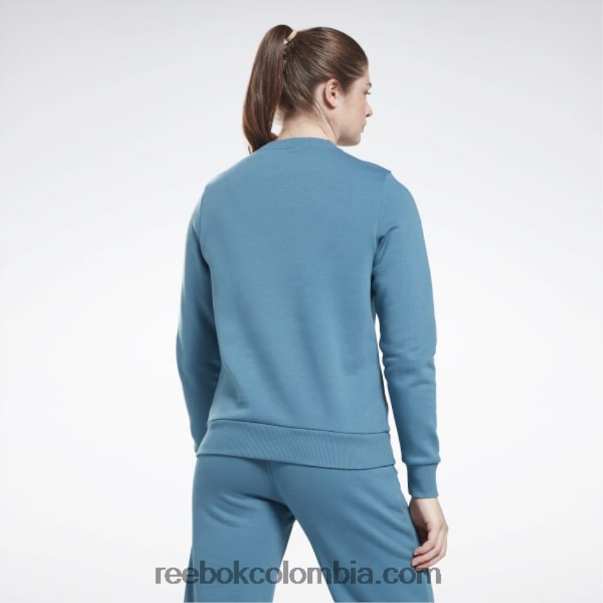 mujer azul acero s23-r sudadera de polar con logo grande Identity Reebok D260LP827