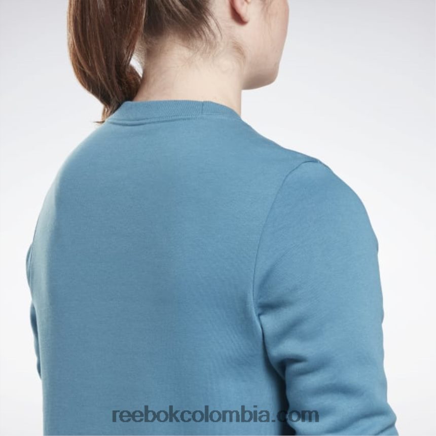 mujer azul acero s23-r sudadera de polar con logo grande Identity Reebok D260LP827
