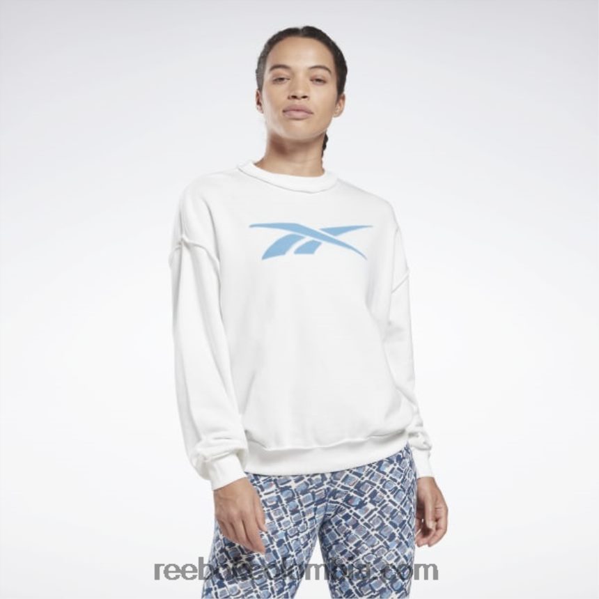 mujer blanco sudadera mi tripulación Reebok D260LP972