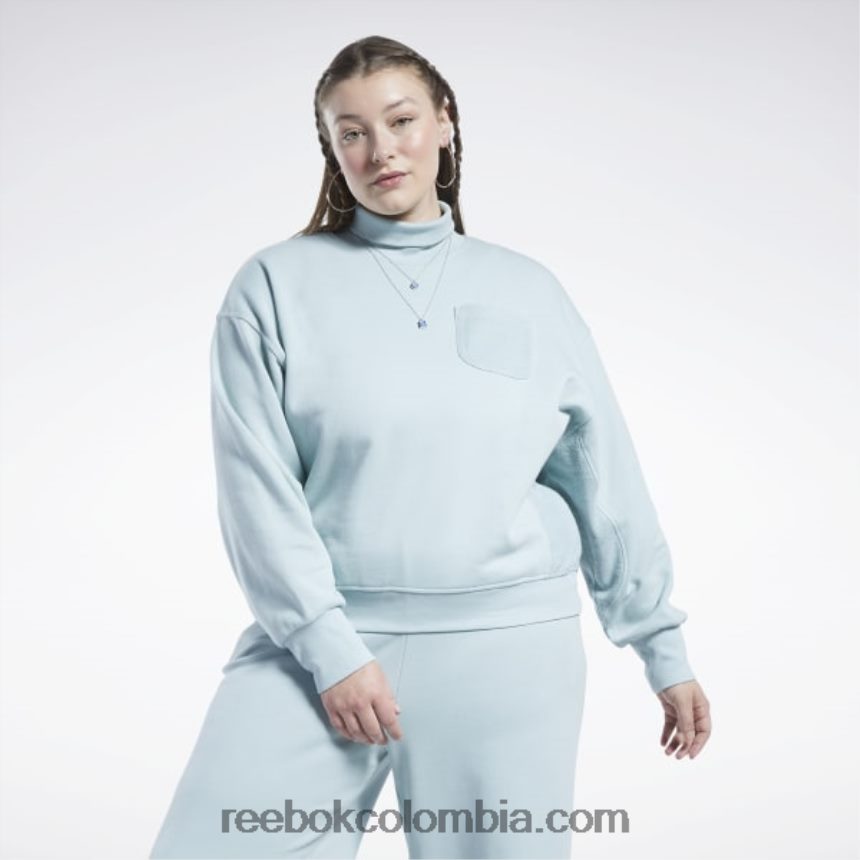 mujer gris junto al mar sudadera clásica de felpa francesa de algodón (tallas grandes) Reebok D260LP749