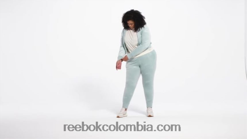 mujer gris junto al mar sudadera classics energy q4 velour con cremallera (talla grande) Reebok D260LP899